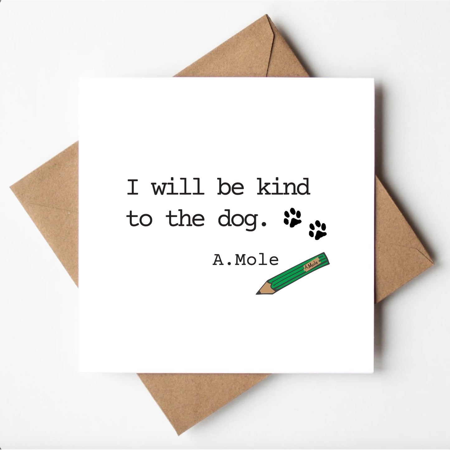 Adrian Mole - The Dog Greetings Card